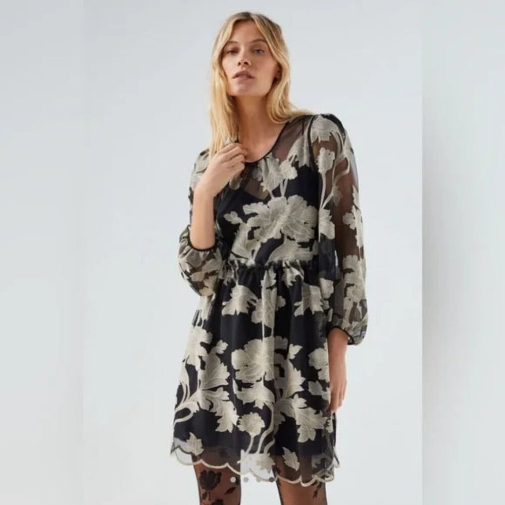 Maeve Anthropologie | Trixie Embroidered Mini Dress | XS